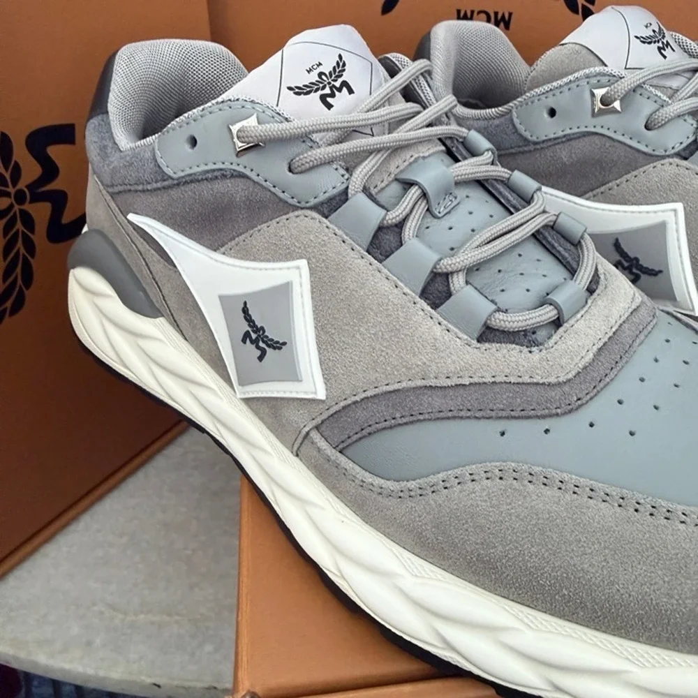 MCM Skywander Low‎ Top Sneakers Women's Ice Gray Lace Up Closure, 40